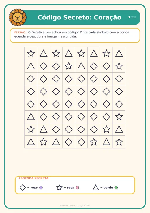 Página Código Secreto: Coração
