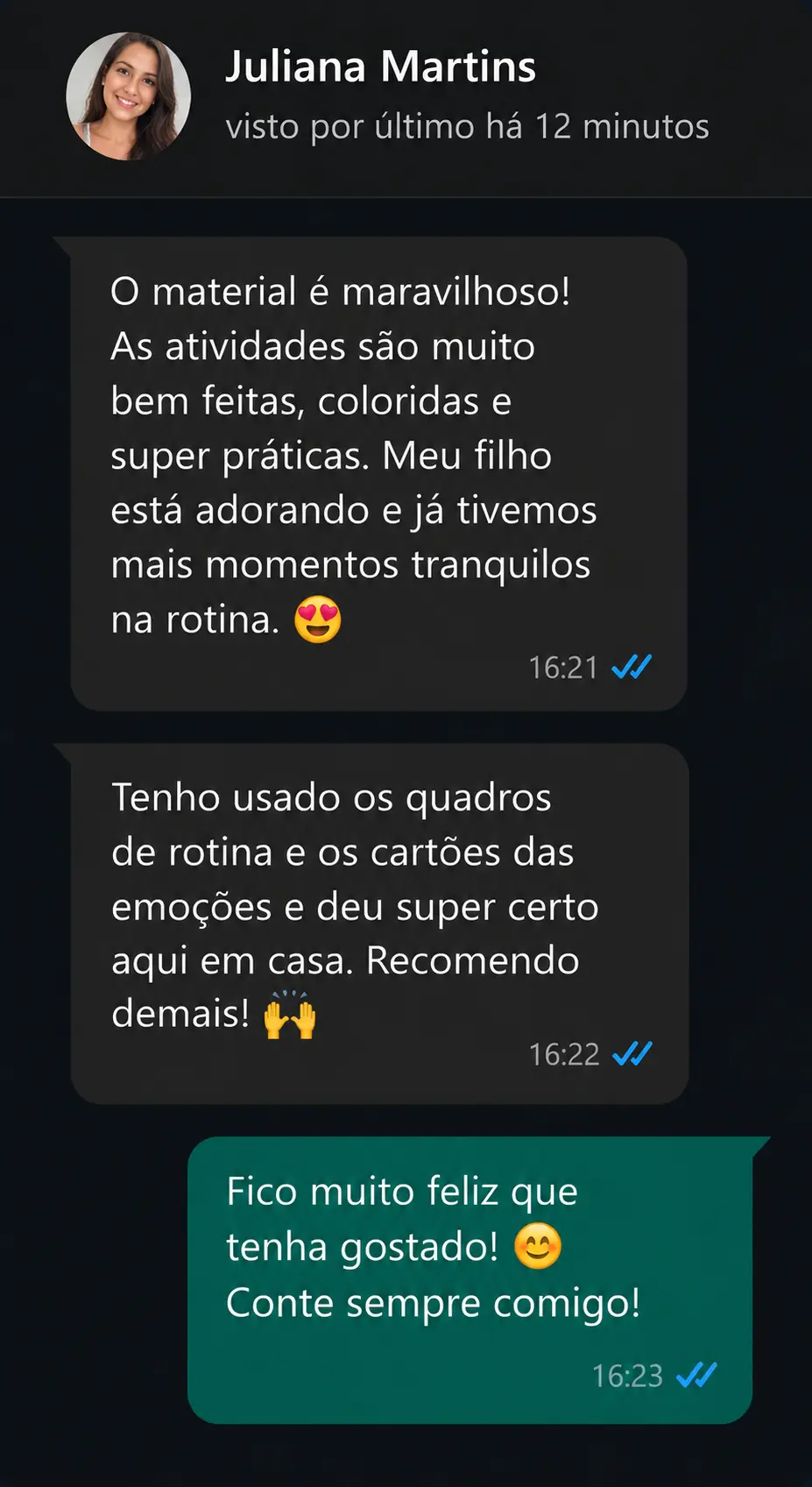 Conversa com depoimento sobre o material, 2 de 7