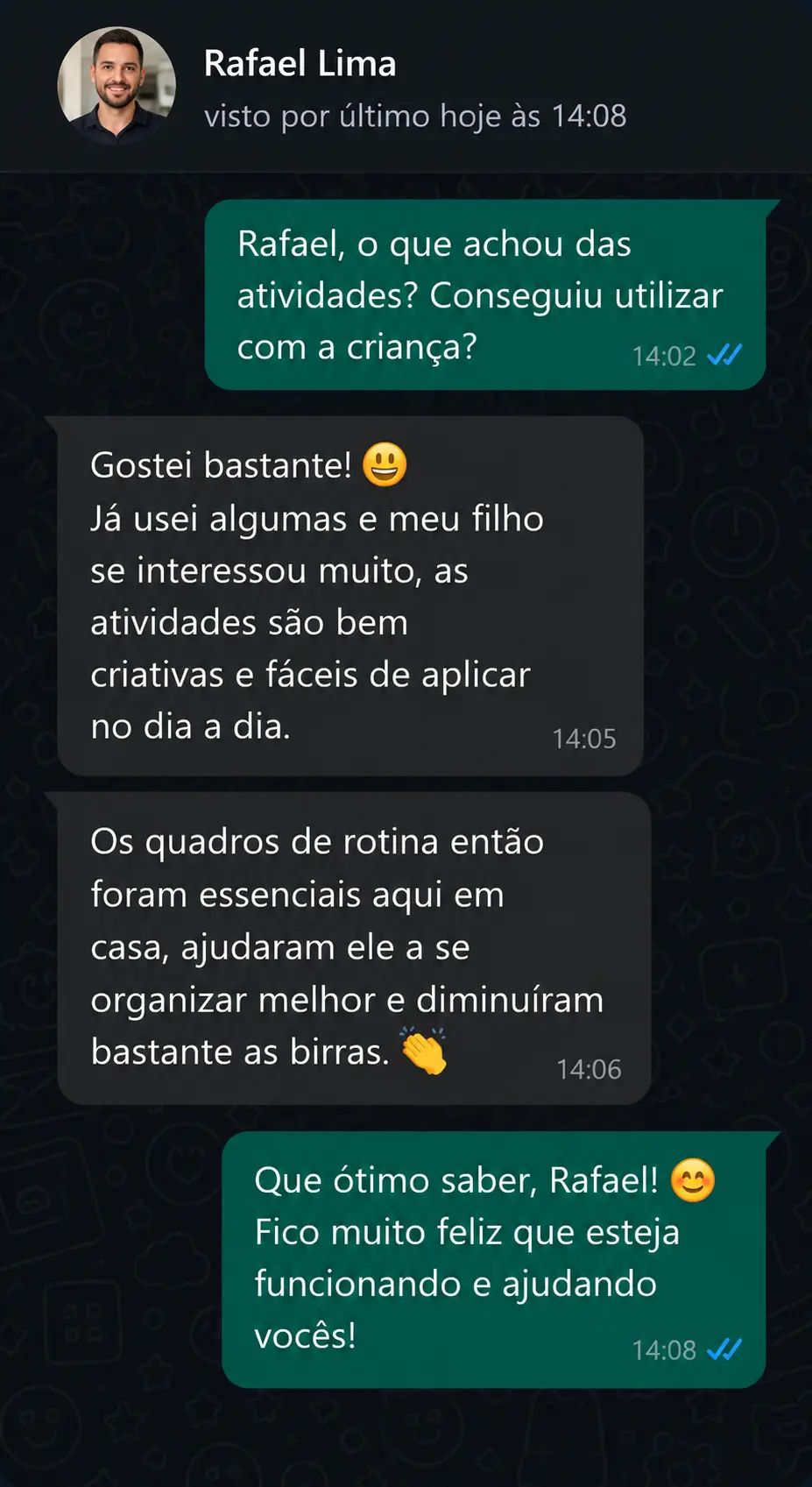 Conversa com depoimento sobre o material, 4 de 7