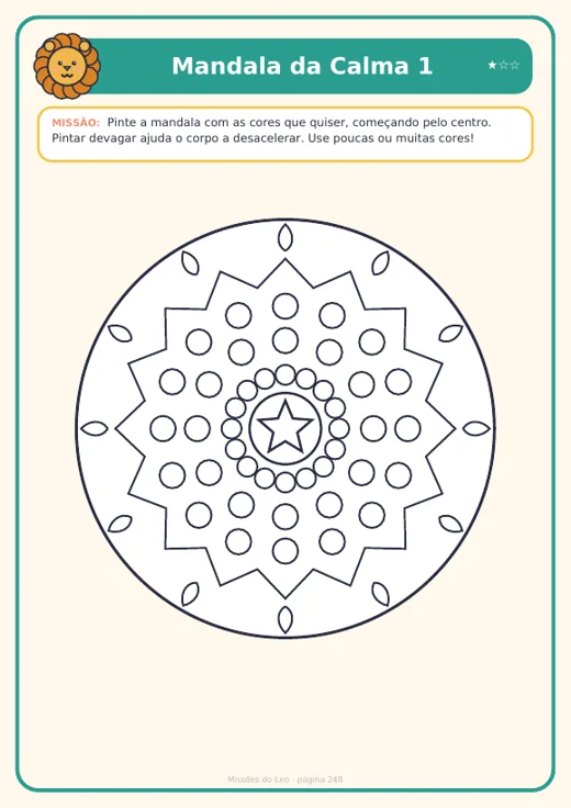 Página de mandala para colorir