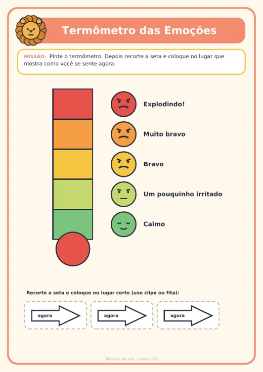 Página Termômetro das Emoções